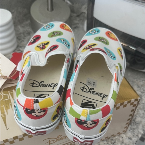 NEW Disney Slip-On Sneakers - White and Multicolor - Picture 2 of 3